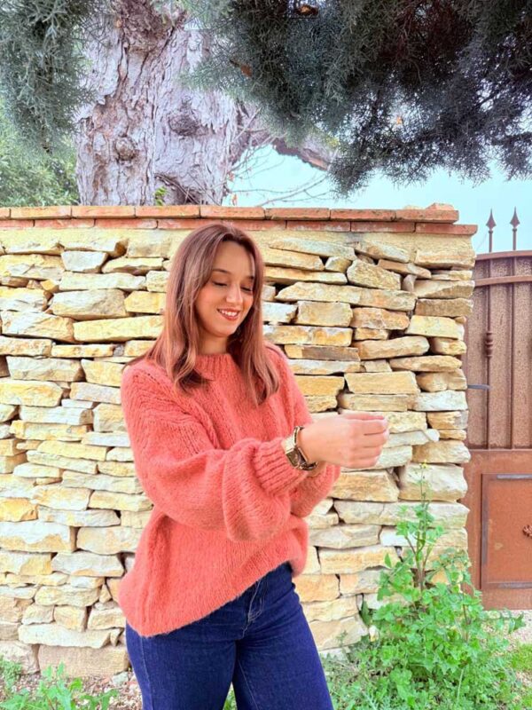 Pull Léonie corail