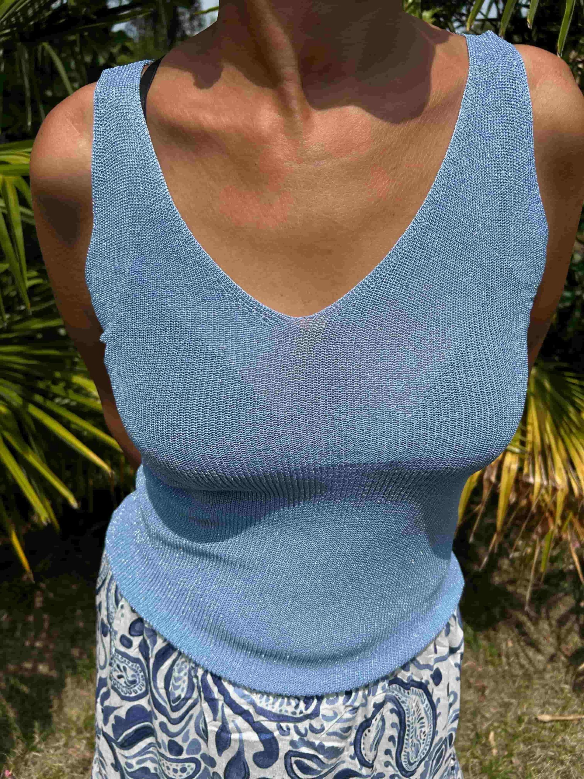 Top à paillettes