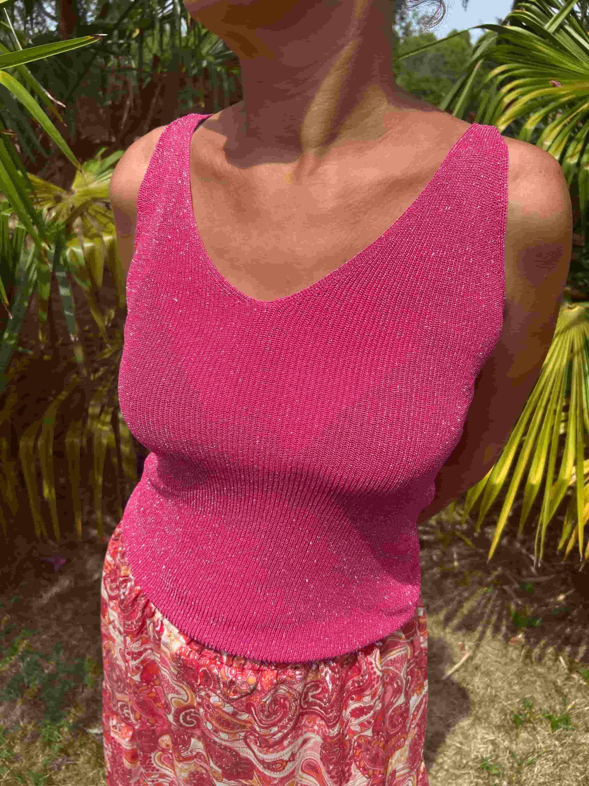 Top à paillettes