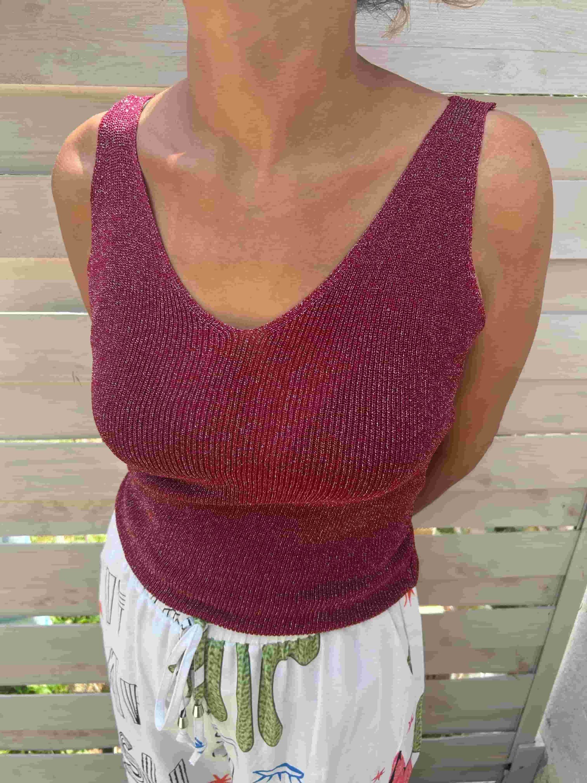 Top à paillettes