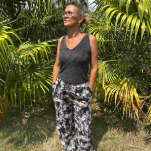 Pantalon fleurs