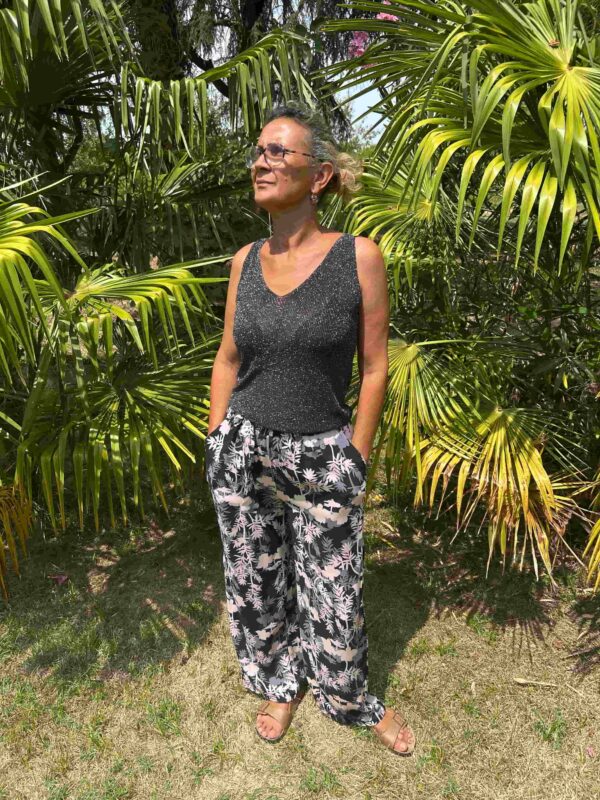 Pantalon fleurs